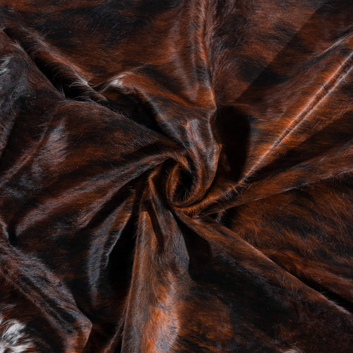 Dark Brindle Cowhide Rug Size 7'6" L x 6'5" W 8298