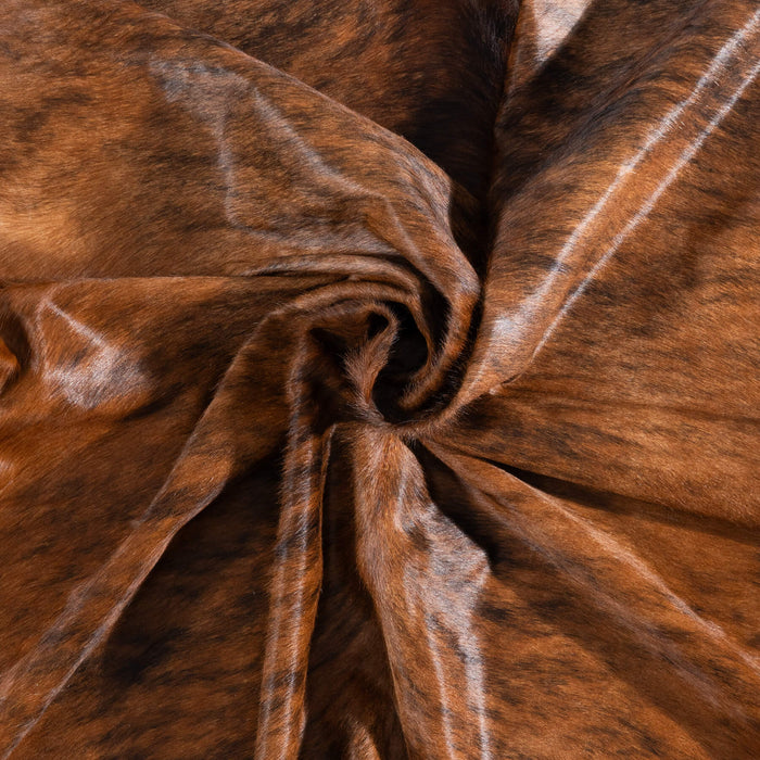Brazilian Brindle Cowhide Rug Size 7'4" L x 6'11" W 8323