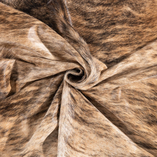 Brazilian Brindle Cowhide Rug Size 7'7" L x 7'0" W 8338