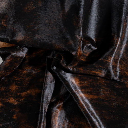 Brazilian Dark Brindle Cowhide Rug Size 7'8" L x 6'9" W 8473