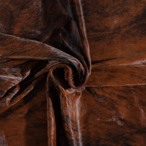 Brazilian Brindle Cowhide Rug Size 6'6" L x 6'0" W 8495