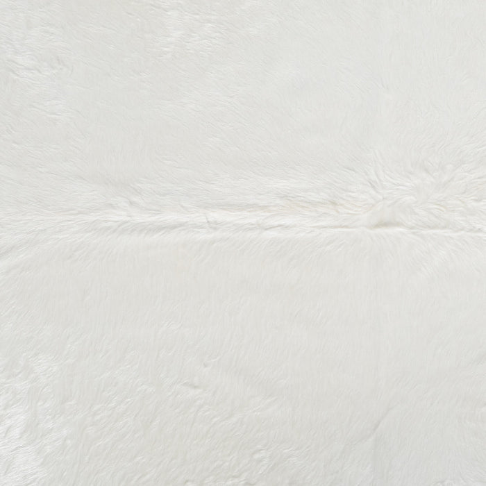 Brazilian White Cowhide Rug Size 7'11" L x 6'7" W 8507