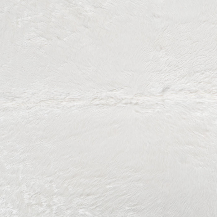Brazilian White Cowhide Rug Size 7'3" L x 5'11" W 8512