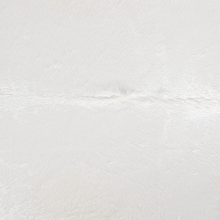 Brazilian White Cowhide Rug Size 7'7" L x 6'5" W 8515