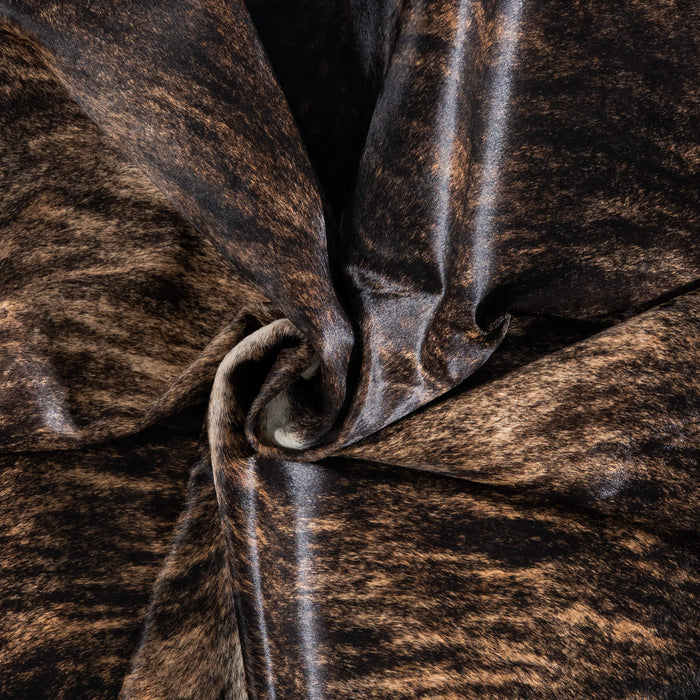 Brazilian Brindle Cowhide Rug Size 7'8" L x 6'5" W 8524