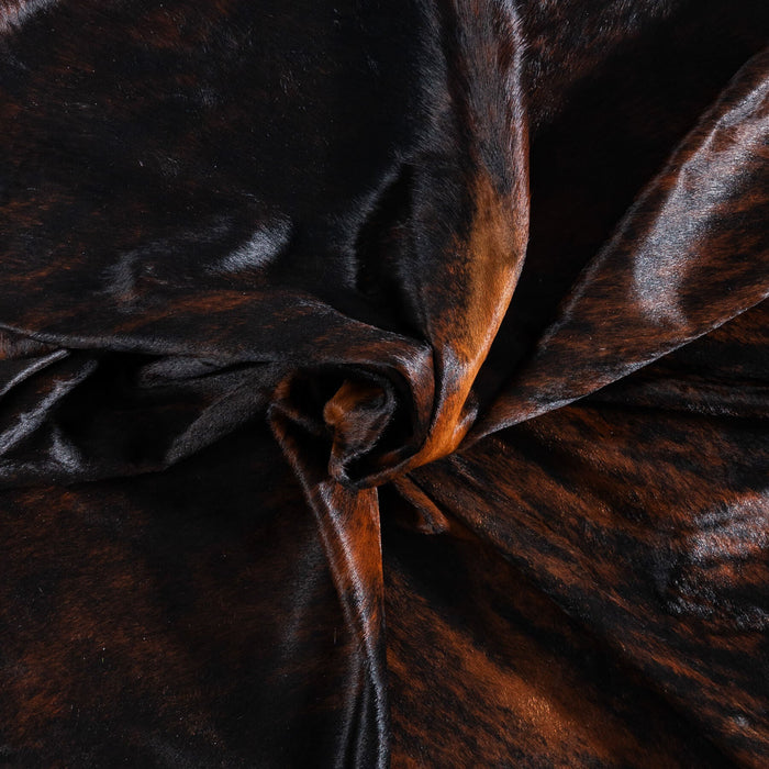 Brazilian Dark Brindle Cowhide Rug Size 7'5" L x 6'5" W 8527