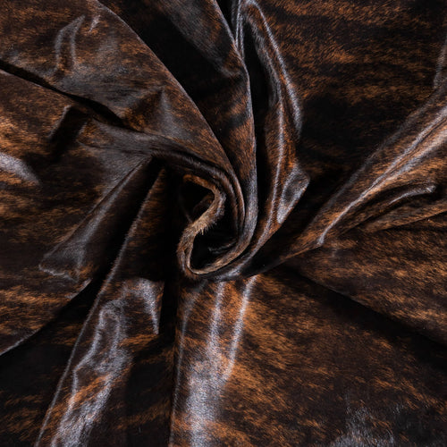 Brazilian Brindle Cowhide Rug Size 7'0" L x 6'11" W 8531