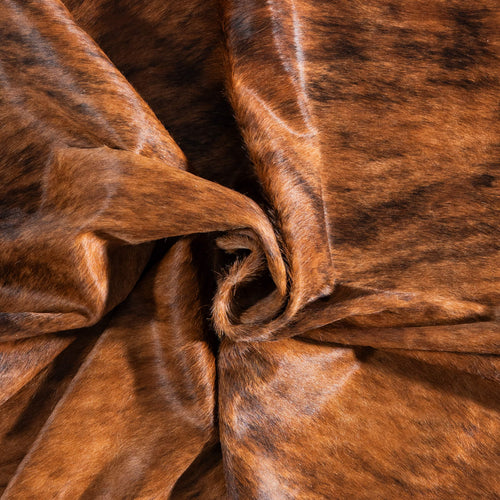 Brazilian Brindle Cowhide Rug Size 6'8" L x 6'7" W 8532