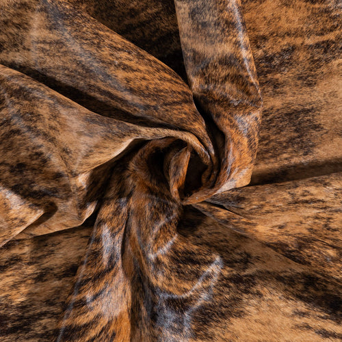 Brazilian Brindle Cowhide Rug Size 6'8" L x 5'9" W 8534