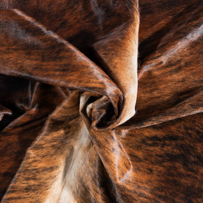 Brazilian Brindle Cowhide Rug Size 6'11" L x 6'4" W 8537