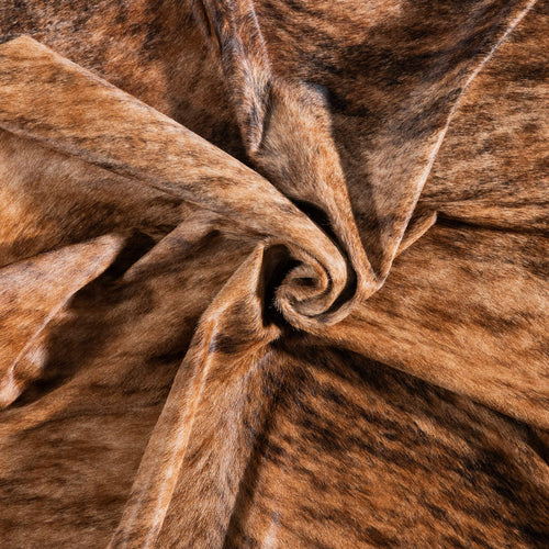Brazilian Brindle Cowhide Rug Size 7'3" L x 6'10" W 8542