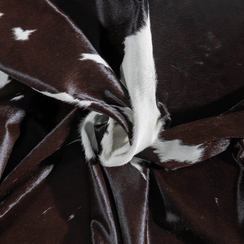 Brazilian Black and White Cowhide Rug Size 8'2" L x 7'0" W 8556