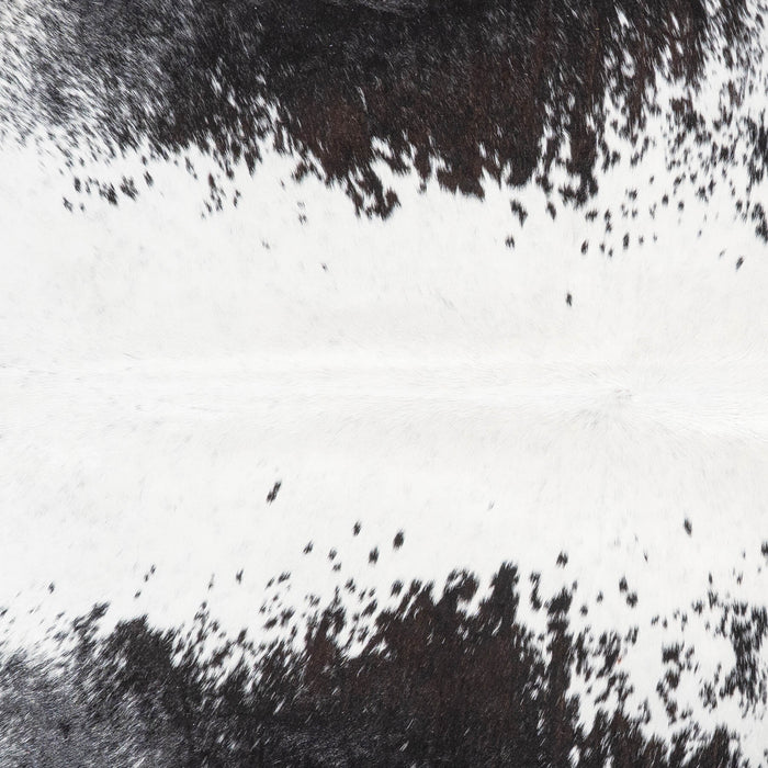 Brazilian Black and White Cowhide Rug Size 7'7" L x 6'7" W 8594