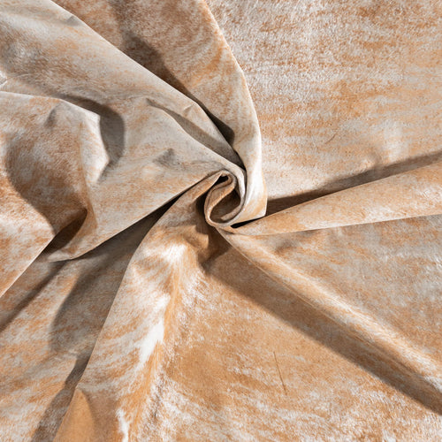 Brazilian Palomino and White Cowhide Rug Size 8'4" L x 7'6" W 8602