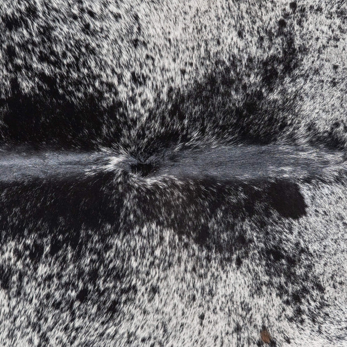 Brazilian Black Salt and Pepper Cowhide Rug Size 7'8" L x 5'10" W 8604
