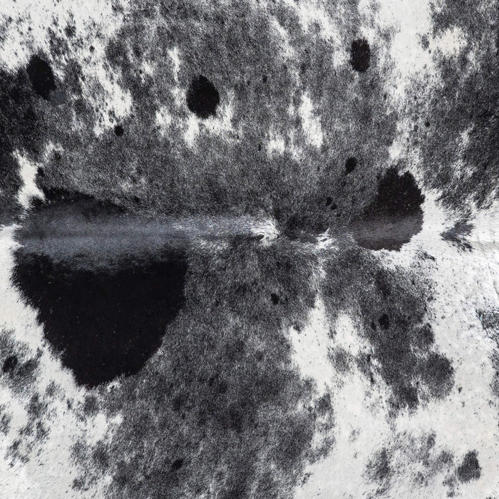 Brazilian Black Salt and Pepper Cowhide Rug Size 7'6" L x 6'9" W 8609