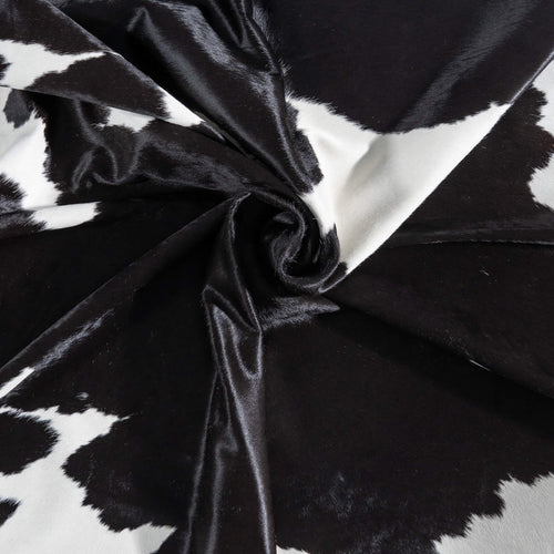 Brazilian Black and White Cowhide Rug Size 7'10" L x 7'0" W 8612