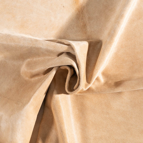 Brazilian Beige Cowhide Rug Size 7'5" L x 6'9" W 8614