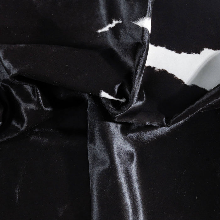 Brazilian Black and White Cowhide Rug Size 7'9" L x 6'2" W 8617