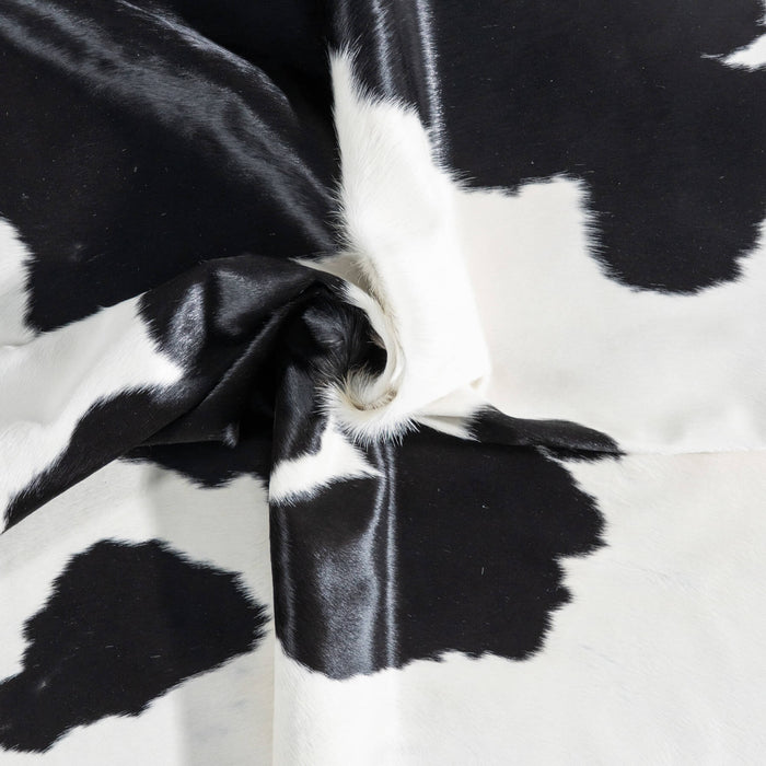 Brazilian Black and White Cowhide Rug Size 7'4" L x 6'8" W 8622