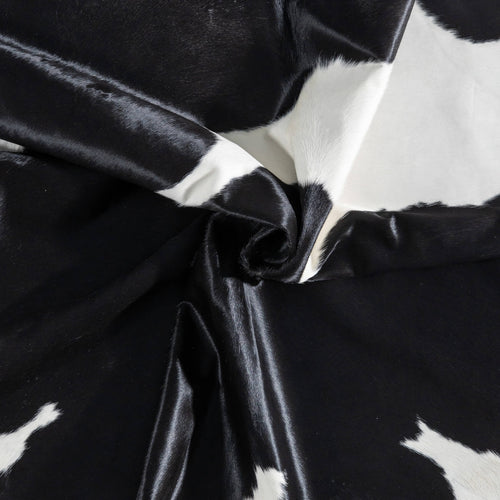 Brazilian Black and White Cowhide Rug Size 8'0" L x 7'4" W 8627