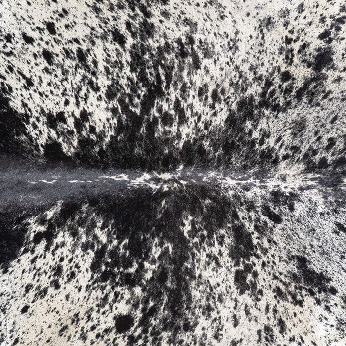 Brazilian Black Salt and Pepper Cowhide Rug Size 8'2" L x 7'4" W 8642