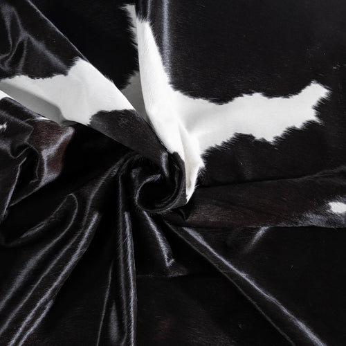 Brazilian Black and White Cowhide Rug Size 7'8" L x 5'7" W 8646