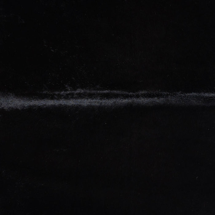 Brazilian Solid Black Cowhide Rug Size 7'8" L x 6'9" W 8657