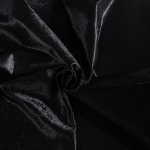 Brazilian Solid Black Cowhide Rug Size 7'8" L x 6'9" W 8657