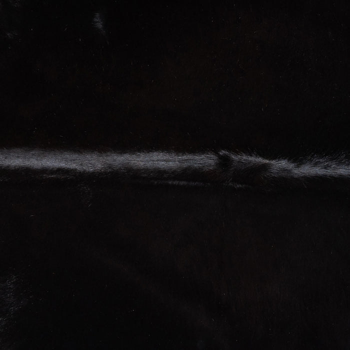 Brazilian Solid Black Cowhide Rug Size 7'1" L x 6'8" W 8665