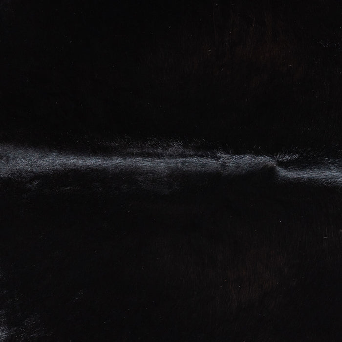 Brazilian Solid Black Cowhide Rug Size 6'8" L x 6'2" W 8674