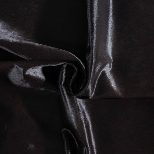 Brazilian Solid Black Cowhide Rug Size 6'11" L x 5'7" W 8676