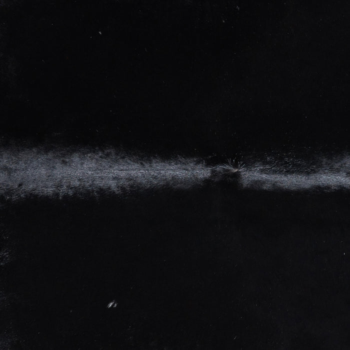 Brazilian Solid Black Cowhide Rug Size 6'8" L x 5'11" W 8677