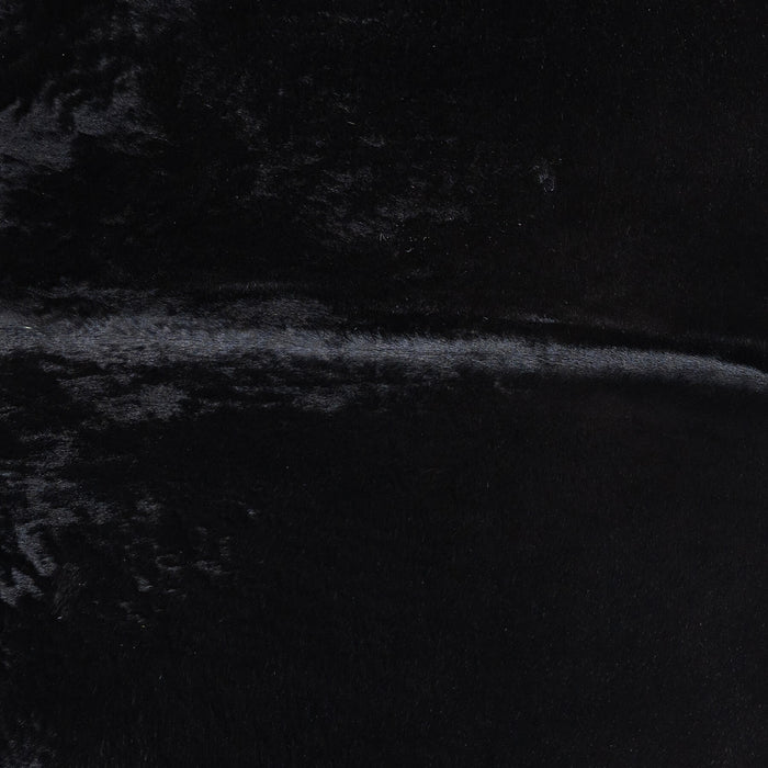 Brazilian Solid Black Cowhide Rug Size 6'8" L x 5'11" W 8680