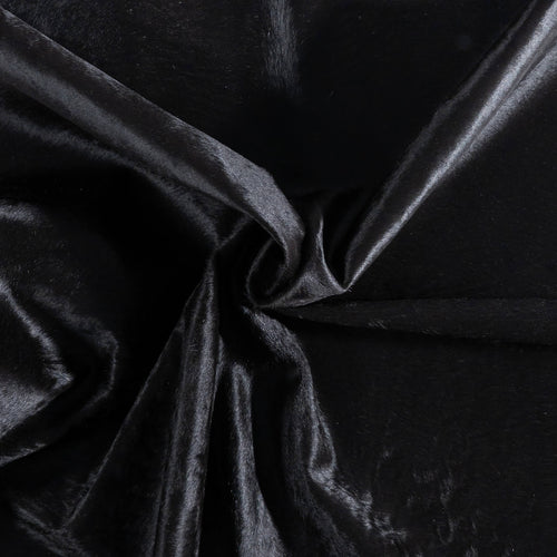 Brazilian Solid Black Cowhide Rug Size 6'8" L x 5'11" W 8680