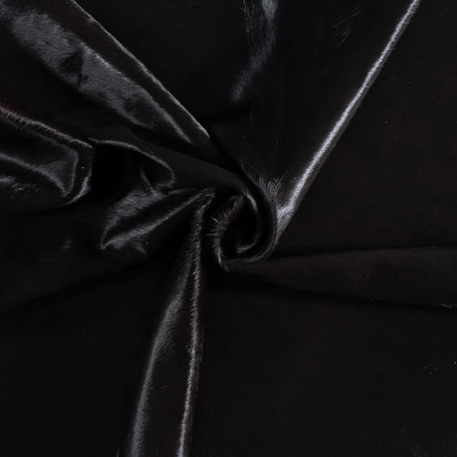 Brazilian Solid Black Cowhide Rug Size 6'4" L x 6'4" W 8682