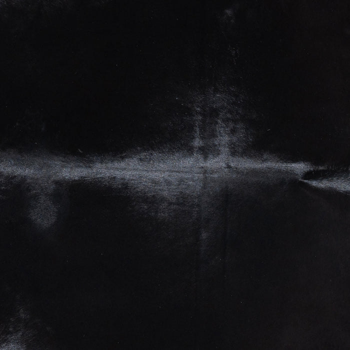 Brazilian Solid Black Cowhide Rug Size 6'3" L x 6'5" W 8683