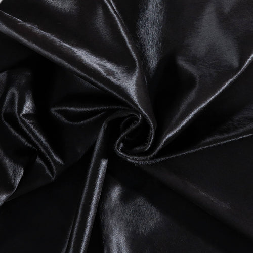 Brazilian Solid Black Cowhide Rug Size 6'3" L x 6'5" W 8683