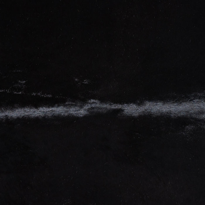 Brazilian Solid Black Cowhide Rug Size 6'10" L x 5'7" W 8684