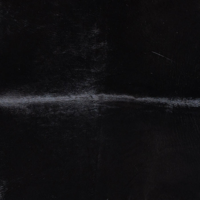 Brazilian Solid Black Cowhide Rug Size 6'4" L x 5'10" W 8685