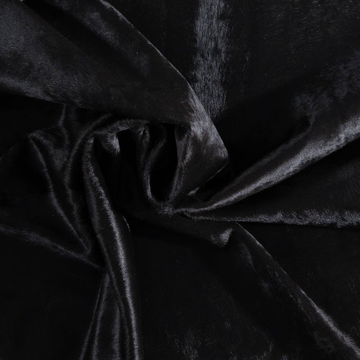 Brazilian Solid Black Cowhide Rug Size 6'4" L x 6'1" W 8686