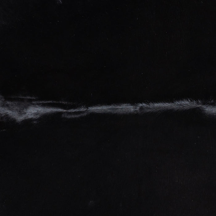 Brazilian Solid Black Cowhide Rug Size 6'7" L x 5'9" W 8688