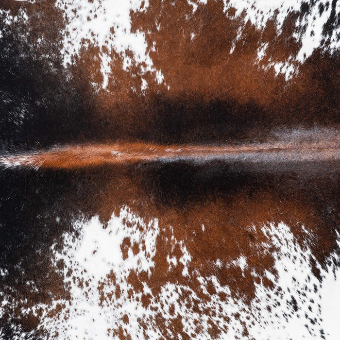 Brazilian Chocolate and White Cowhide Rug Size 6'10" L x 6'2" W 8710