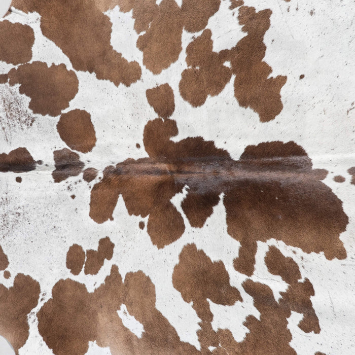 Brazilian Chocolate and White Cowhide Rug Size 6'8" L x 6'7" W 8719