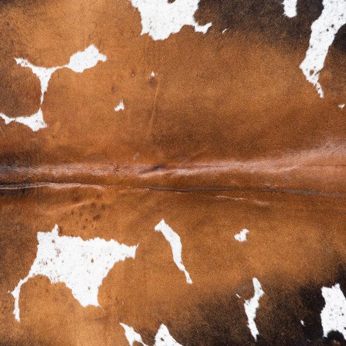 Brazilian Chocolate and White Cowhide Rug Size 7'10" L x 6'7" W 8722