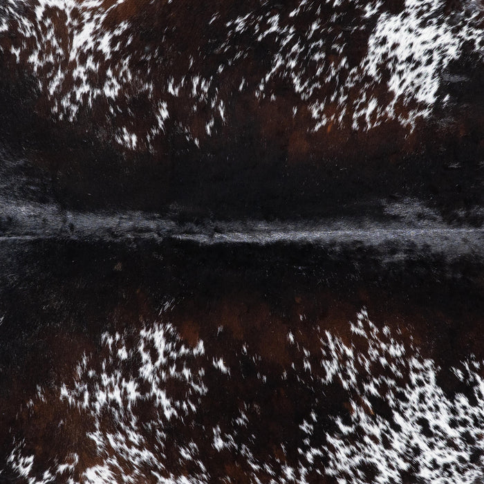 Brazilian Chocolate and White Cowhide Rug Size 7'8" L x 6'9" W 8724