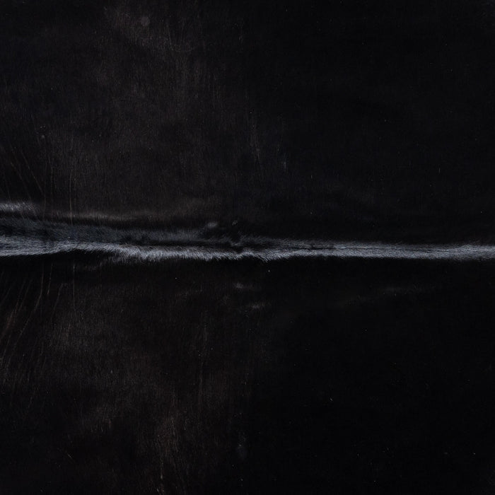 Brazilian Solid Black Cowhide Rug Size 7'1" L x 6'8" W 8730