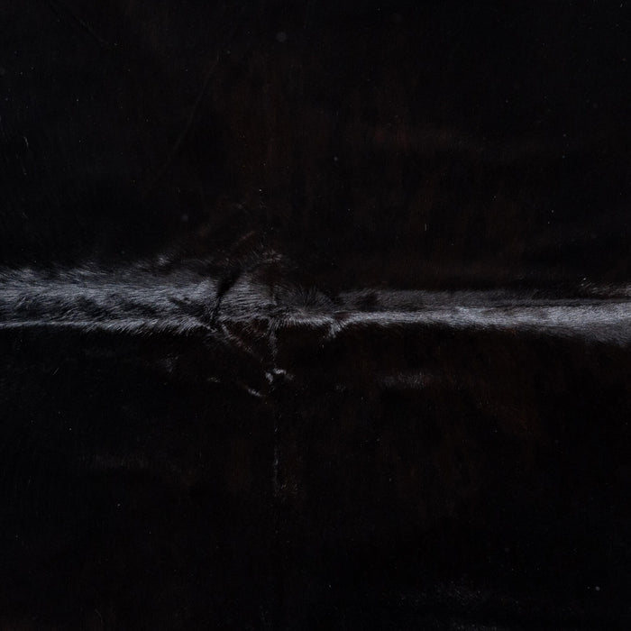 Brazilian Solid Black Cowhide Rug Size 7'7" L x 6'8" W 8731