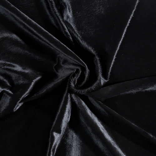 Brazilian Solid Black Cowhide Rug Size 8'0" L x 7'1" W 8734