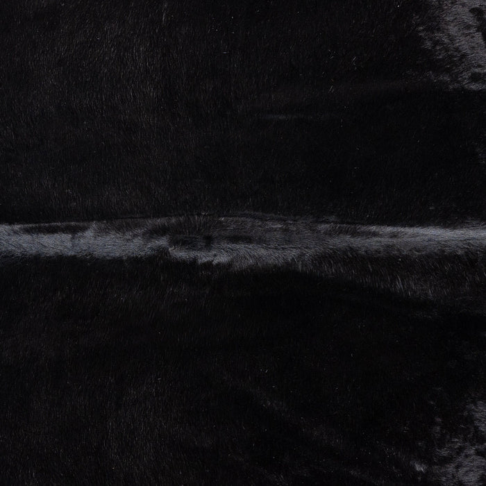 Brazilian Solid Black Cowhide Rug Size 7'7" L x 7'2" W 8738